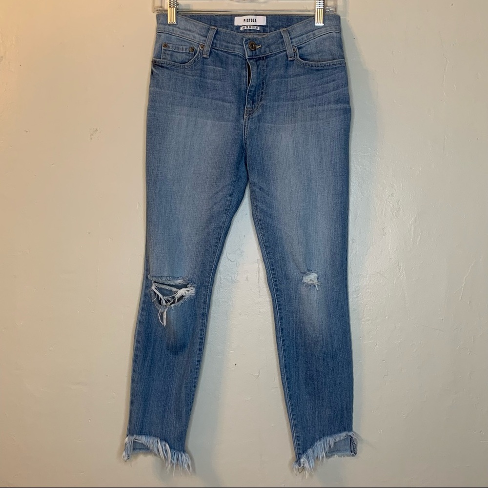 Pistola Ragged Cuff Ripped Jeans